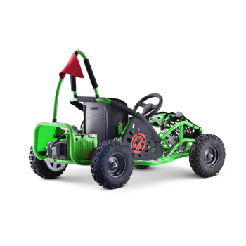 Gokart Fast Dragon na akumulator Zielony 30km/h + Silnik 1000W + Koła pompowane + Regulacja siedzenia + Pasy